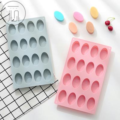 Silikon-Kuchenform, elliptische Silikon-Kuchenform, handgefertigte Seifenform, DIY-Schokoladen-Eiswürfel-Eisform