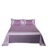 Japanese Style Silky Solid Color Bedding Set - Includes Sheet and Two Pillowcases for a Cool, Nude Sleeping Experience in Summer.