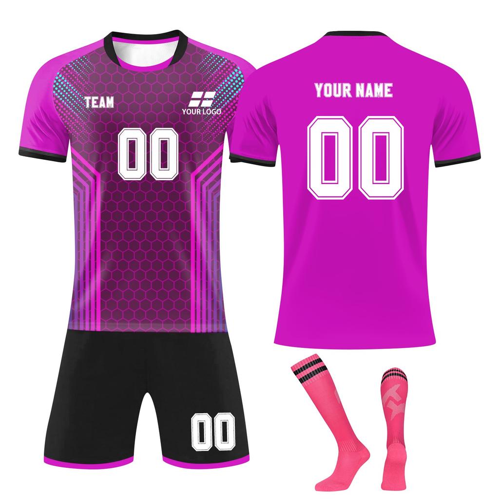 Personalised Shirts Kit Mens Girls With Name Number Custom Football Jerseys For Boys Training Suit