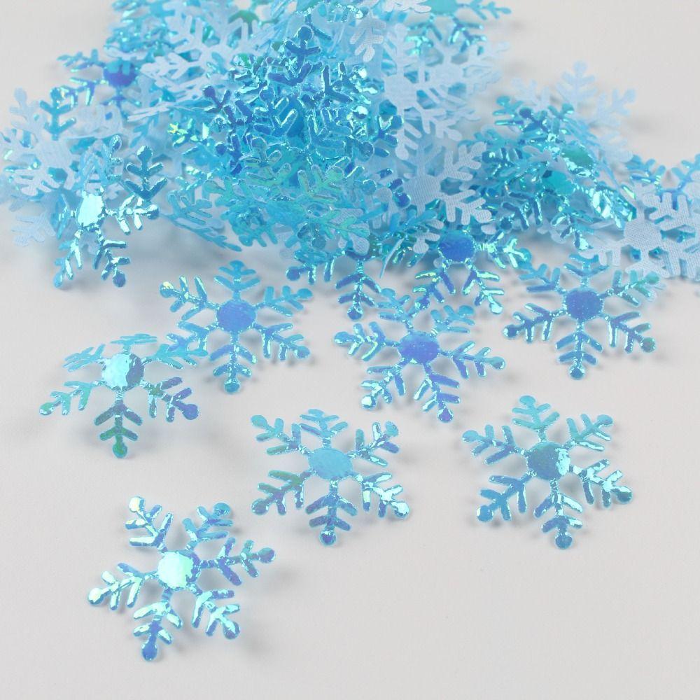 DIY Christmas Snowflakes Confetti Multi-color Snowflake Sequins  Christmas Tree