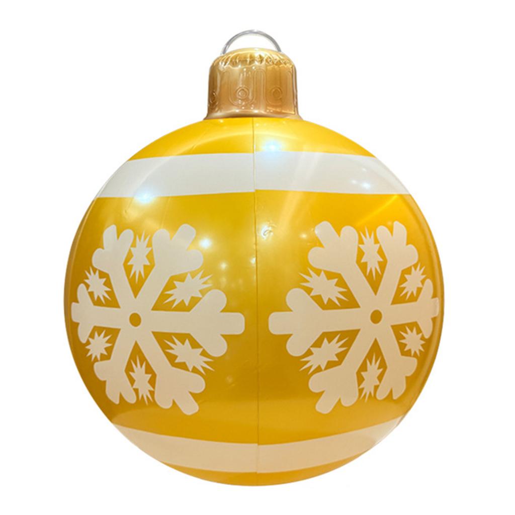 60/35CM PVC Inflatable Christmas Ball New Years Christmas Ornaments Christmas Decorations Ball Holiday Yard Lawn Porch Decor