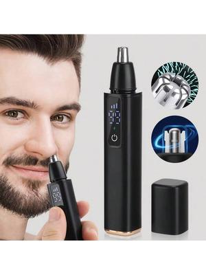 Electric Nose Hair Trimmer Portable Nose Ears Hair Eyebrow Trimmer for Men Rechargeable Nose