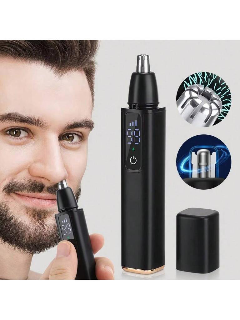 Electric Nose Hair Trimmer Portable Nose Ears Hair Eyebrow Trimmer for Men Rechargeable Nose