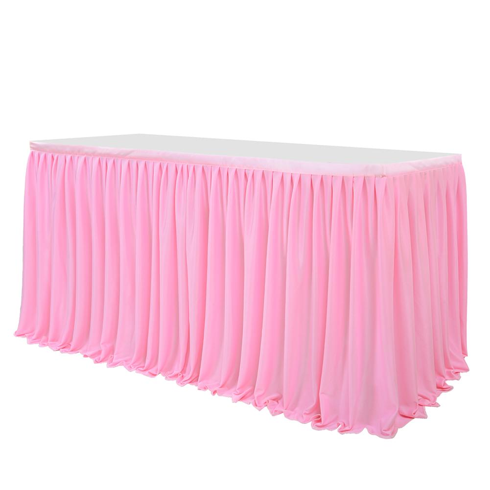Tulle Table Skirt Pleated Ruffle Tablecloth For Wedding Decoration Birthday Party Baby Shower Tutu Veil Dining Table Decoration