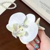 Trendy Pearl Hair Clip Vintage Resin Starfish Hair Clip Y2K Orchid Flower Hairpin  Seaside Wear
