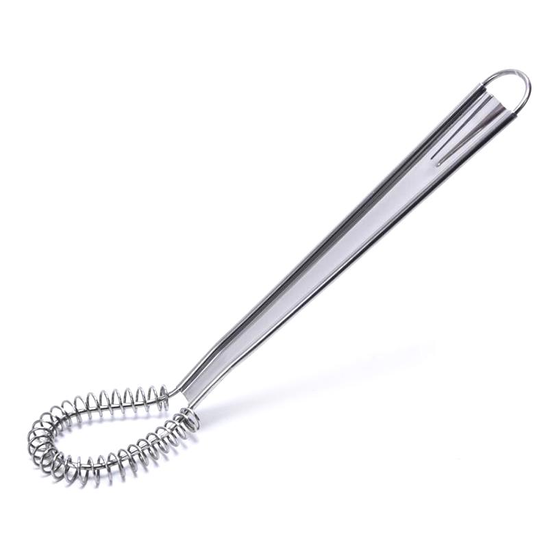 Frusta Manuale a Molla in Acciaio Inossidabile da 20 cm Mini Miscelatore da Cucina per Uova Salse