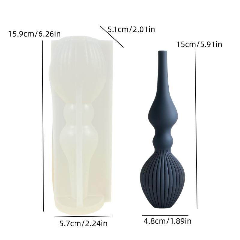 3 Pointed Cylindrical Candle Connected Shape Silicone Mold Pointed Cylindrical Candle Connected Combination Resin Gypsum Molds