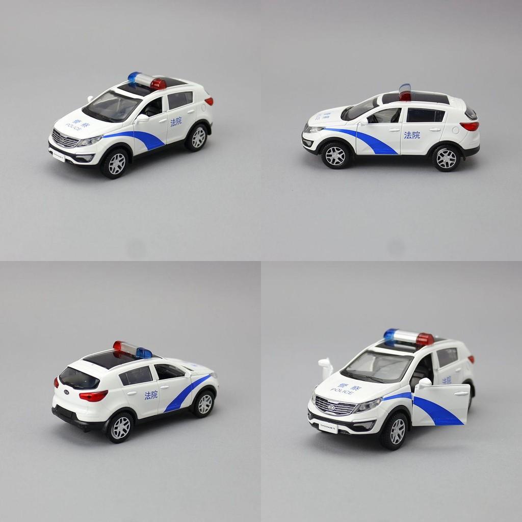 Simulation Police Alloy Car With Double Doors Model Toy For Collection