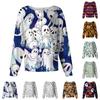 Women Long Sleeve Pattern Pocket Working Stand-up Collar Single-breasted Protective Overalls Cardigan Jacket Top