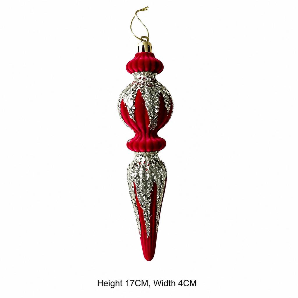 Flocked Candy Cane Decorative Flocked Christmas Ornament Holiday Hanging Decoration Christmas Themed Christmas Tree Decoration