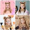 Alipis Bear Costume Set for Kids, Includes Plush Headband, Ears, Nose, Tail, and Bow Tie, Perfect for Halloween and Parties