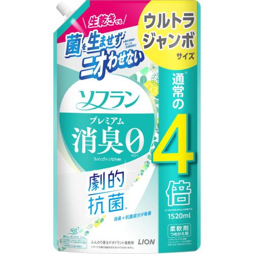 

Soflan Premium Deodorizer, Fresh Green Aroma, Refill, Ultra Jumbo, 1520ml