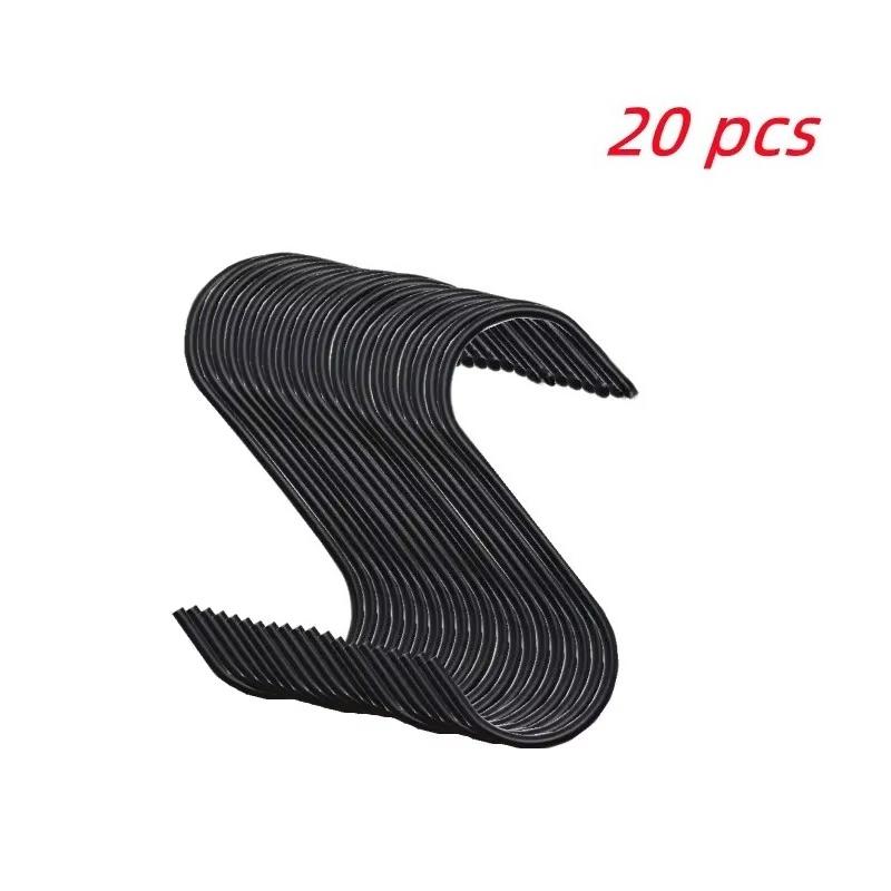 5/10/20 Pcs Cast Iron S Shaped Hooks  Metal Hangers Hanging Hooks for Kitchen Bathroom Shelf Hooks Hanging Storage Tools
