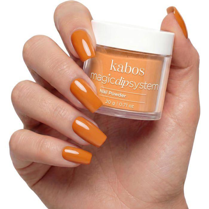 Kabos Magic Dip System Dipping Powder Poudre Acrylique Orange pour Ongles 012 Orange Candle 20 g