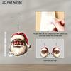Christmas Gift Acrylic Women Fashion Drop Earrings, Rustic Santa Claus Shape Design Earrings Jewelry for Women's Daily Wear and Holiday Party Wear