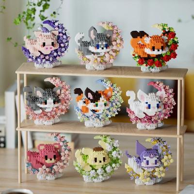 Mini Köpek Kedi panda rakun Sevimli Evcil Hayvan Küçük Yapı Taşı Model Serisi Süsler Çocuk Oyuncakları Noel Doğum Günü Hediyeleri Çocuklar İçin