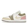 Zapatillas Air Jordan 1 Low SE GS Pastel Grind para Niños Blanco Verde Vívido DJ0341-100