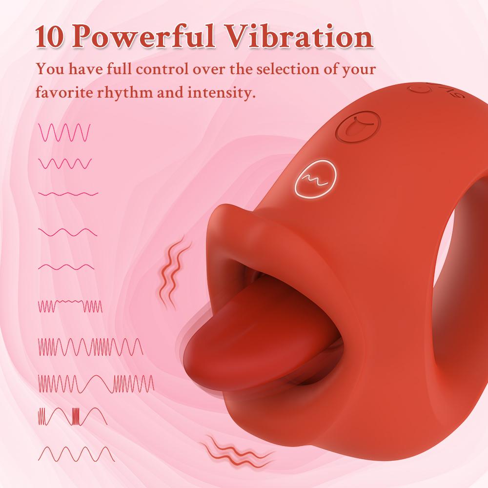 Female Tongue Sex Toys Masturbator Goods Clitoris Stimulator Nipple Licking Massager Tongue Vibrator Erotic Machine Sex Toy for Woman