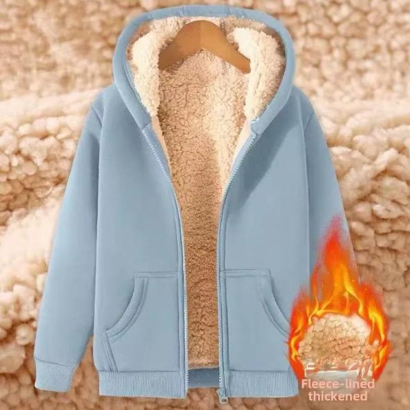 Autumn Winter Thickened Fleece Men's Sweatshirt Black Hooded Cardigan Casual Style Loose Fit  Hooded Jacket