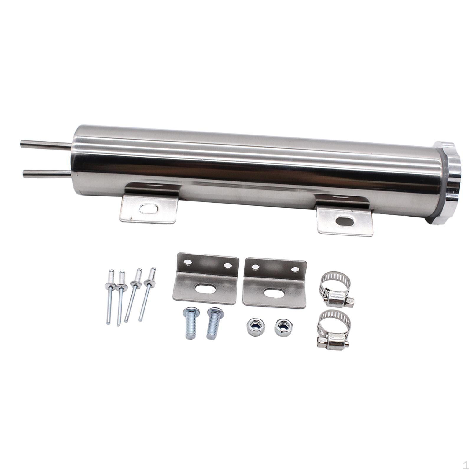 

2x10 расширительный бачок для охлаждающей жидкости радиатора, аксессуары из прочной нержавеющей стали, устойчивой к ржавчине