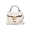 Tabby Calfskin Pebbled Leather Shoulder Bag , Crossbody Bag , Handbag Small Women's Pink White (Unisex) Handbags 636 B4HA