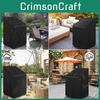 Premium Rectangular Waterproof Outdoor Chair Covers Set Of 2 Black Polyester