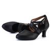 Leder-Latein-Tanzschuhe für Damen, Tanzpartys, Walzer, moderne Tanzschuhe für den Innenbereich, Absätze 6 cm