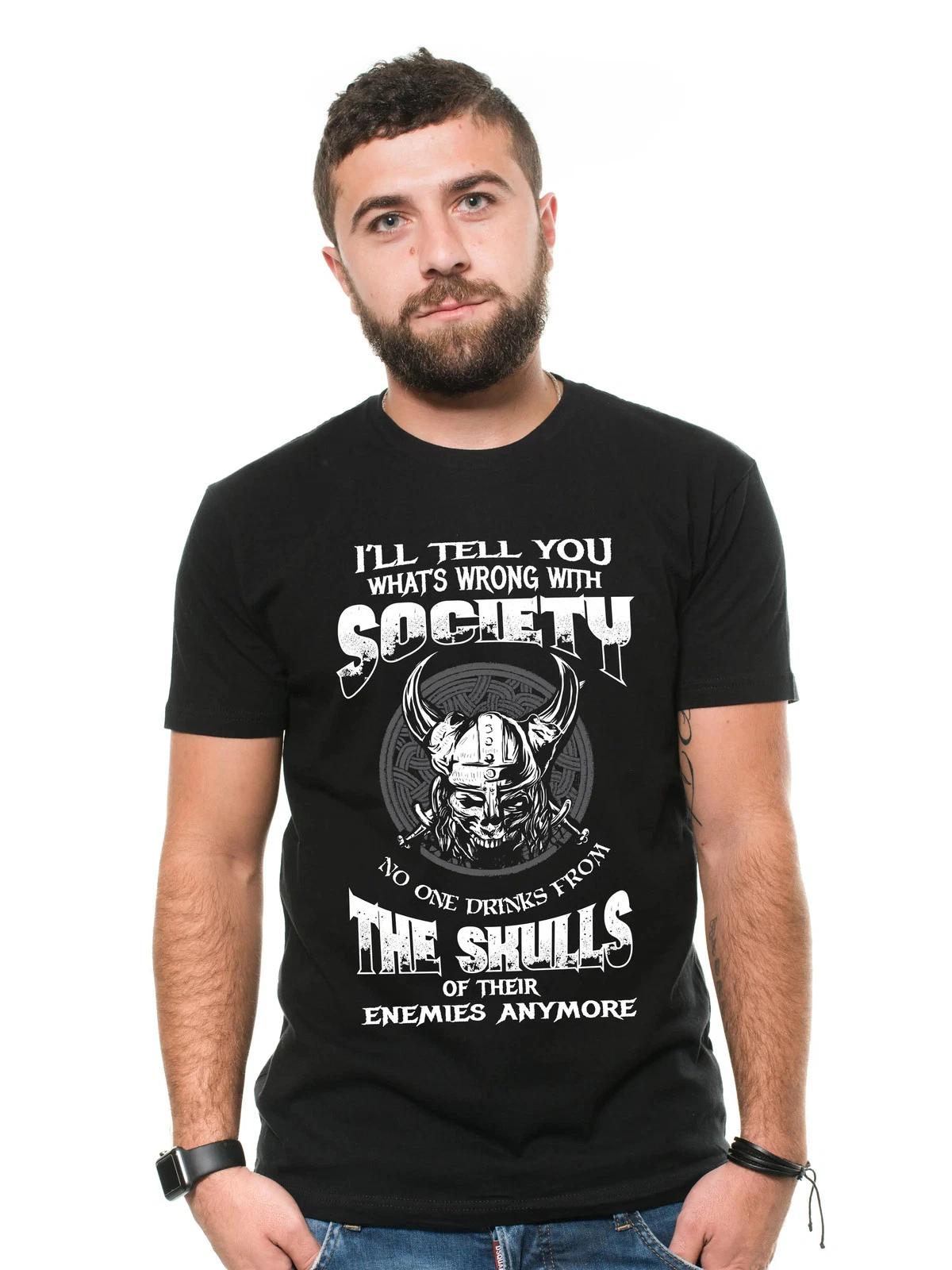 Viking Skull T-shirt Funny Vikings Tee Shirt Valhalla Odin Vikings Tee shirt 2XL
