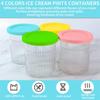 4Pcs Ice Cream Pints Cups for NC500 NC501 Ninja- Creami Series Ice Cream Maker Replacements Storage Jar With Lids