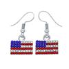 Cross-Border Independence Day Flag Hat Slippers & Heart Earrings in Red, White, Blue Stripes