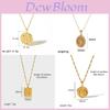 Star Moon Necklace With Colored Zircon Stainless Steel Chain For Casual Women