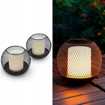2X Navaris Vintage Style Table Decoration Lantern + Led Candles