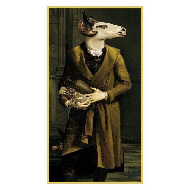 

Портрет животного, картина на холсте, винтажный стиль, постер, украшение, фреска для гостиной, настенные художественные принты для современного домашнего декора 20cm×40cm NoFrame