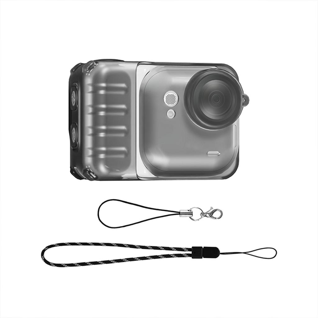 Soft Protective Cover with Lens Protector & Anti-Lost Lanyard Anti-scratch Protector Shell Compatible for Insta360 Go Ultra