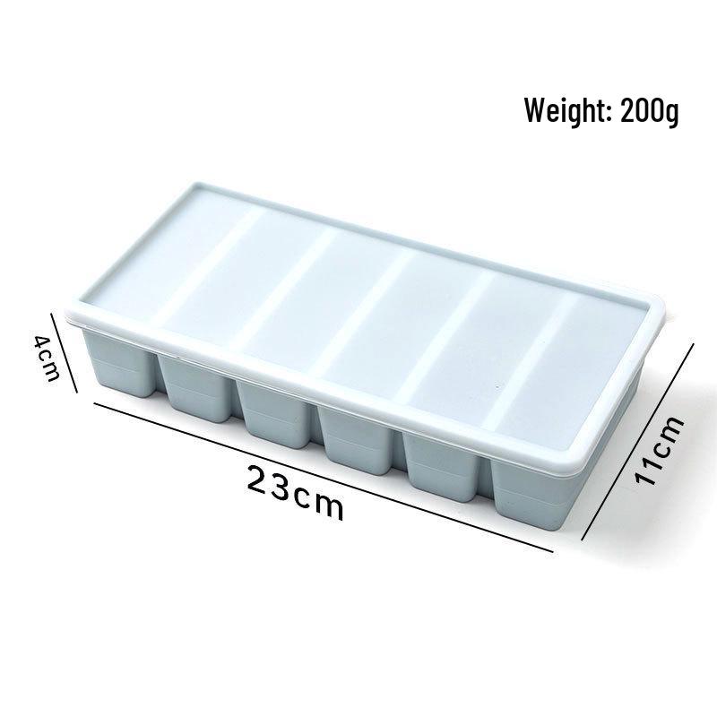 Thickened Silicone Ice Cube Tray with Lid - Easy Demold, Food Grade, Ideal for Baby Food & Large Ice Cubes