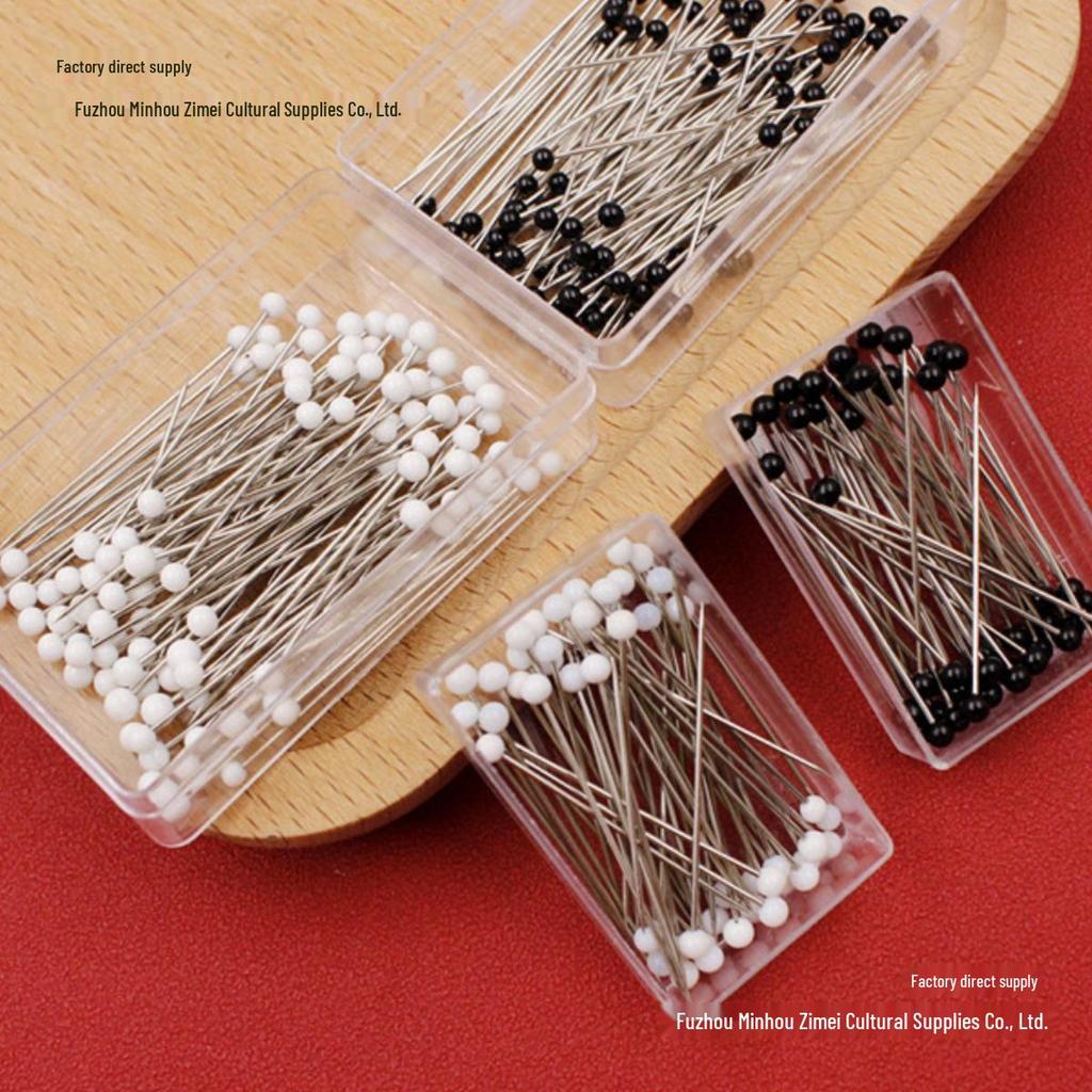 Szpilki z perłową główką do szycia krawieckiego i odzieży