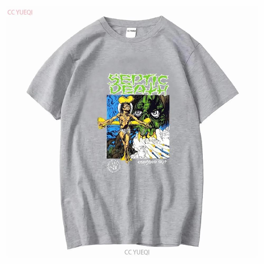 Septic Death Vintage T Shirt 1990 Pushead Crossed Out Art 80's Punk Thrash Band long or short sleeves vintage Washed Soft