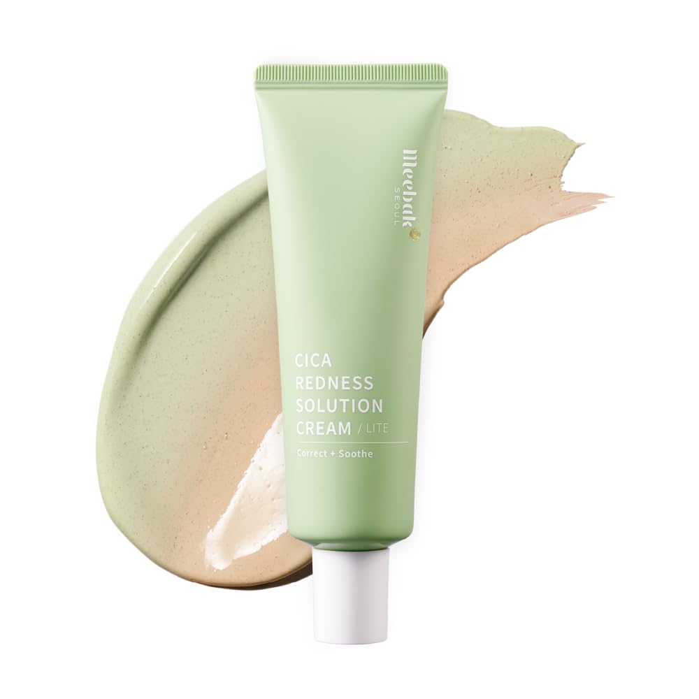 

Meebak Cica Redness Cream Light 50mL Redness Correcting, Moisturizing, Base, CC Cream, Sensitive Skin, Dry Skin, Korean Cosmetics, Tone-Up, Green