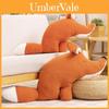 Cute Sitting Orange Fox Plush Toy Pillow Cozy Stuffed Animal For Girls Bedroom