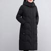 Elegant Middle Age Woman Winter Parkas Long Coat Hooded Overcoat Casual Thick Warm Lady Jackets