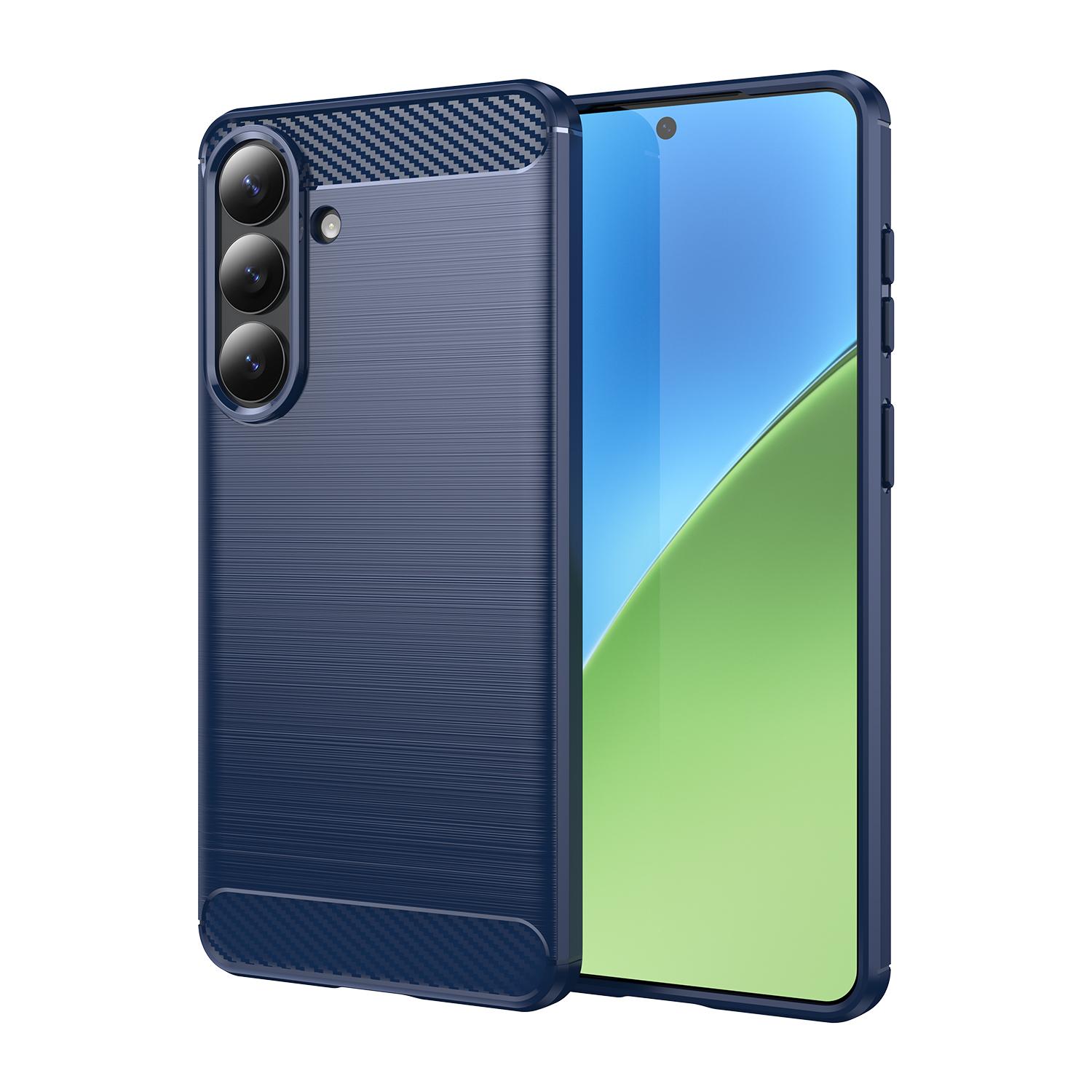 AMORUS For Samsung Galaxy S26+ Case Carbon Fiber Texture Brushed Protective Phone Cover
