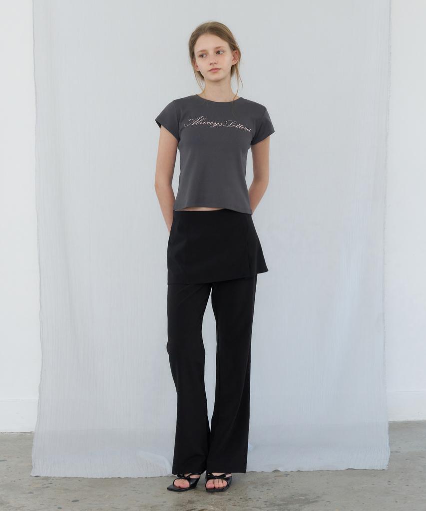 LETTERA Side Slit Skirt Pants