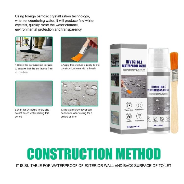 Clear Waterproof Agent Waterproof Wall Roof Repair Set for Tile Wall Roof Wood