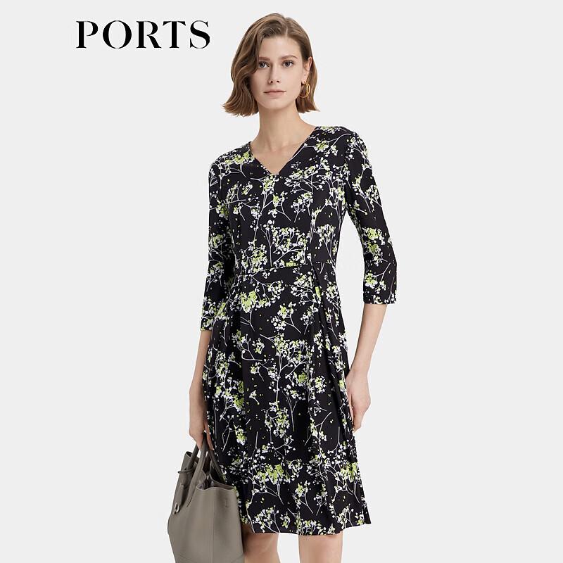 

PORTS Women s Starlight Fireworks V-neck Printed Midi Dress S