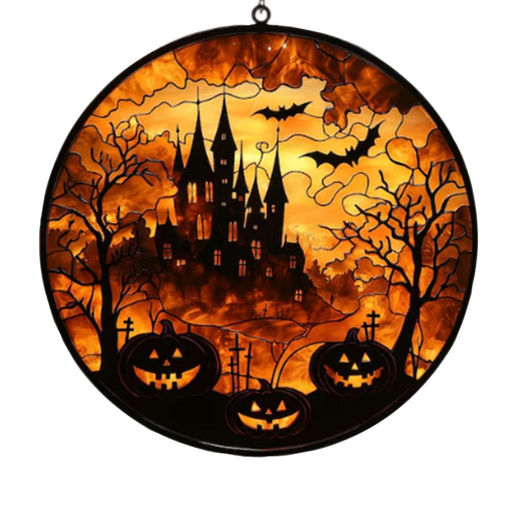 Light-Transparent Hanging Ornaments - Plastic 2D Flat Ornaments - Single Sided 3.9 Inch Christmas Decorations For Walls And Doors