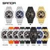 Sanda Trendy Multifunctional Waterproof Student Wristwatch with World Time Display