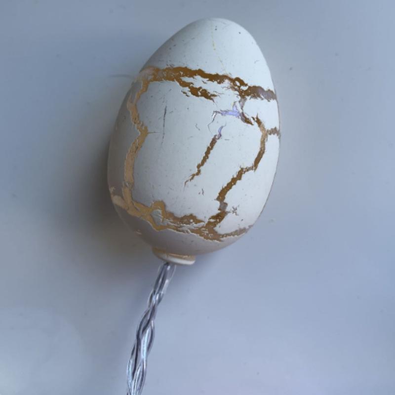 Rechargeable LED Crackle Color Egg String Lights for Holiday and Easter Decoration