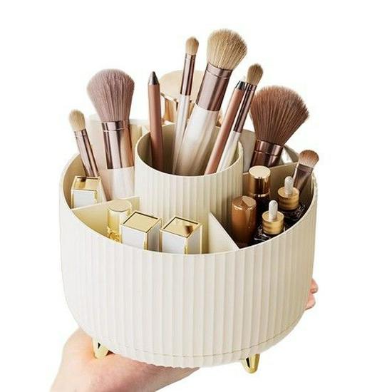 Rotating Home Organizer: Desktop Skincare, Cosmetics & Pen Holder