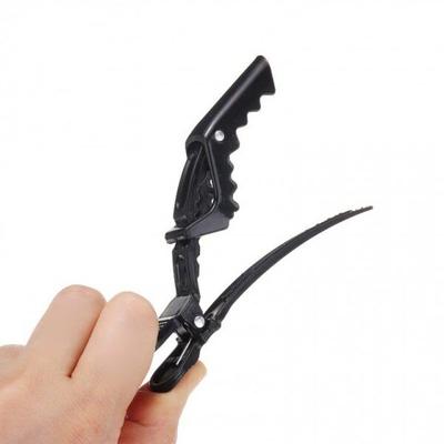 Mno Haarklammern Friseur Krokodil Haarspangen Pin Clip 6er-Pack M10555 Schwarz