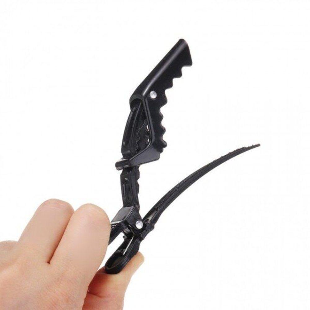 Mno Hair Clips Hairdresser Alligator Hair Clips Pin Clip 6-Pack M10555 Black